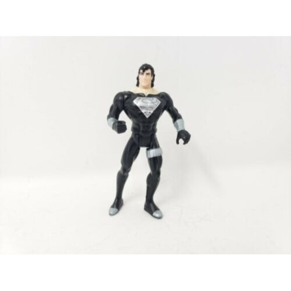 Vintage 1995 DC Comics Kryptonian Superman Black Suit Laser Action Figure - Picture 1 of 8